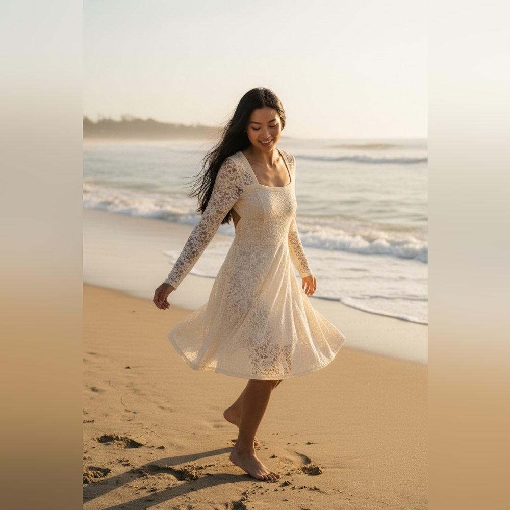 Free People White Lace Dress
